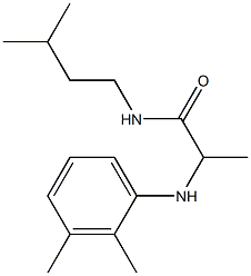 2-[(2,3-dimethylphenyl)amino]-N-(3-methylbutyl)propanamide,,结构式