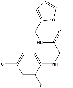 2-[(2,4-dichlorophenyl)amino]-N-(furan-2-ylmethyl)propanamide 化学構造式