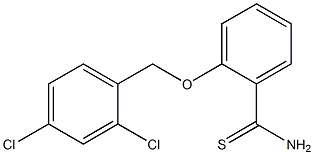 2-[(2,4-dichlorophenyl)methoxy]benzene-1-carbothioamide Struktur