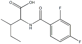 2-[(2,4-difluorobenzoyl)amino]-3-methylpentanoic acid 结构式