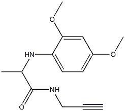 2-[(2,4-dimethoxyphenyl)amino]-N-(prop-2-yn-1-yl)propanamide 结构式