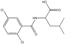 2-[(2,5-dichlorophenyl)formamido]-4-methylpentanoic acid,,结构式