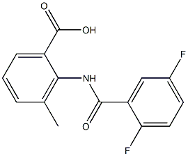 2-[(2,5-difluorobenzoyl)amino]-3-methylbenzoic acid Structure