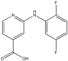 2-[(2,5-difluorophenyl)amino]pyridine-4-carboxylic acid,,结构式