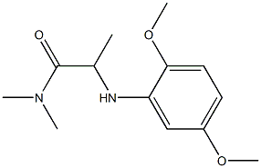 2-[(2,5-dimethoxyphenyl)amino]-N,N-dimethylpropanamide,,结构式