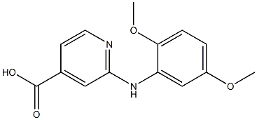 2-[(2,5-dimethoxyphenyl)amino]pyridine-4-carboxylic acid,,结构式