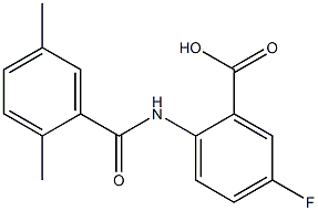 2-[(2,5-dimethylbenzene)amido]-5-fluorobenzoic acid