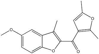 2-[(2,5-dimethylfuran-3-yl)carbonyl]-5-methoxy-3-methyl-1-benzofuran Structure