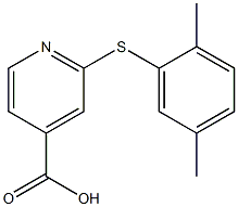 2-[(2,5-dimethylphenyl)sulfanyl]pyridine-4-carboxylic acid Structure