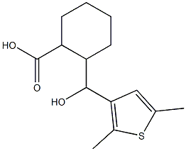 2-[(2,5-dimethylthiophen-3-yl)(hydroxy)methyl]cyclohexane-1-carboxylic acid,,结构式