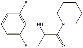 2-[(2,6-difluorophenyl)amino]-1-(piperidin-1-yl)propan-1-one Structure