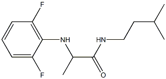 2-[(2,6-difluorophenyl)amino]-N-(3-methylbutyl)propanamide,,结构式