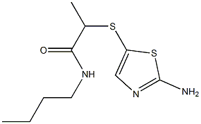 2-[(2-amino-1,3-thiazol-5-yl)sulfanyl]-N-butylpropanamide,,结构式