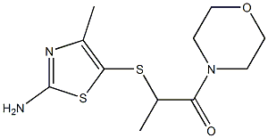 2-[(2-amino-4-methyl-1,3-thiazol-5-yl)sulfanyl]-1-(morpholin-4-yl)propan-1-one 化学構造式