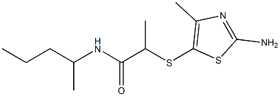 2-[(2-amino-4-methyl-1,3-thiazol-5-yl)sulfanyl]-N-(pentan-2-yl)propanamide