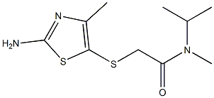 2-[(2-amino-4-methyl-1,3-thiazol-5-yl)sulfanyl]-N-methyl-N-(propan-2-yl)acetamide Structure