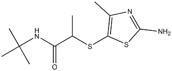 2-[(2-amino-4-methyl-1,3-thiazol-5-yl)sulfanyl]-N-tert-butylpropanamide Structure