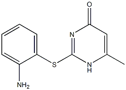 2-[(2-aminophenyl)sulfanyl]-6-methyl-1,4-dihydropyrimidin-4-one,,结构式