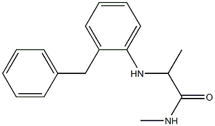 2-[(2-benzylphenyl)amino]-N-methylpropanamide Struktur