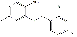  2-[(2-bromo-4-fluorobenzyl)oxy]-4-methylaniline