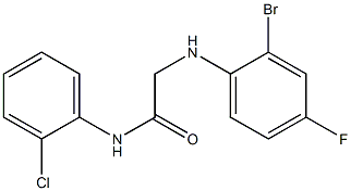 2-[(2-bromo-4-fluorophenyl)amino]-N-(2-chlorophenyl)acetamide 化学構造式