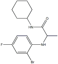 2-[(2-bromo-4-fluorophenyl)amino]-N-cyclohexylpropanamide