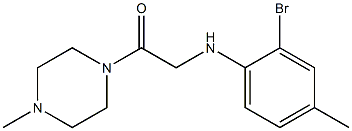 2-[(2-bromo-4-methylphenyl)amino]-1-(4-methylpiperazin-1-yl)ethan-1-one,,结构式
