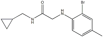 2-[(2-bromo-4-methylphenyl)amino]-N-(cyclopropylmethyl)acetamide 化学構造式