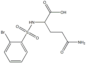 2-[(2-bromobenzene)sulfonamido]-4-carbamoylbutanoic acid Structure