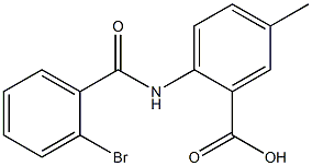 2-[(2-bromobenzoyl)amino]-5-methylbenzoic acid Structure