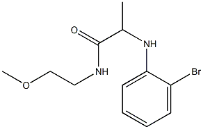 2-[(2-bromophenyl)amino]-N-(2-methoxyethyl)propanamide 结构式