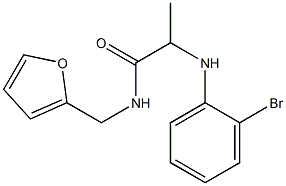 2-[(2-bromophenyl)amino]-N-(furan-2-ylmethyl)propanamide 化学構造式