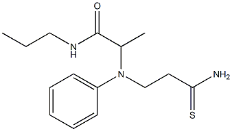 2-[(2-carbamothioylethyl)(phenyl)amino]-N-propylpropanamide Struktur