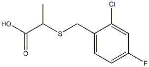 2-[(2-chloro-4-fluorobenzyl)thio]propanoic acid Structure