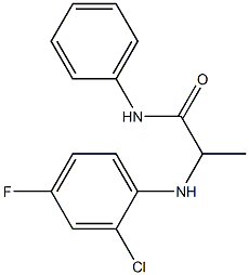 2-[(2-chloro-4-fluorophenyl)amino]-N-phenylpropanamide,,结构式