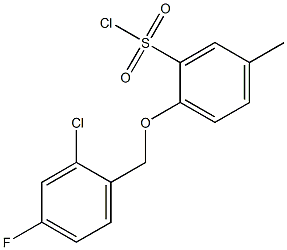 2-[(2-chloro-4-fluorophenyl)methoxy]-5-methylbenzene-1-sulfonyl chloride