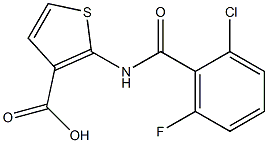 2-[(2-chloro-6-fluorobenzene)amido]thiophene-3-carboxylic acid,,结构式