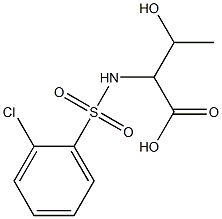 2-[(2-chlorobenzene)sulfonamido]-3-hydroxybutanoic acid,,结构式