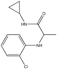 2-[(2-chlorophenyl)amino]-N-cyclopropylpropanamide,,结构式