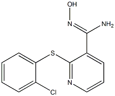 2-[(2-chlorophenyl)sulfanyl]-N'-hydroxypyridine-3-carboximidamide
