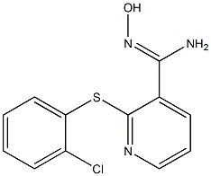 2-[(2-chlorophenyl)sulfanyl]-N'-hydroxypyridine-3-carboximidamide|