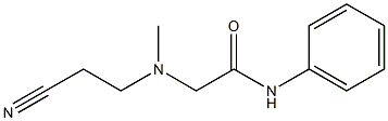 2-[(2-cyanoethyl)(methyl)amino]-N-phenylacetamide,,结构式