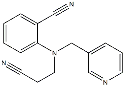 2-[(2-cyanoethyl)(pyridin-3-ylmethyl)amino]benzonitrile Structure