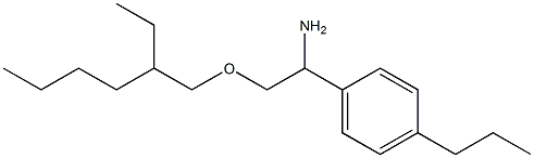 2-[(2-ethylhexyl)oxy]-1-(4-propylphenyl)ethan-1-amine 化学構造式