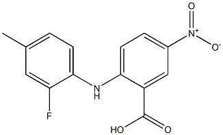 2-[(2-fluoro-4-methylphenyl)amino]-5-nitrobenzoic acid,,结构式