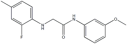 2-[(2-fluoro-4-methylphenyl)amino]-N-(3-methoxyphenyl)acetamide Struktur
