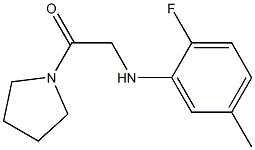 2-[(2-fluoro-5-methylphenyl)amino]-1-(pyrrolidin-1-yl)ethan-1-one Struktur