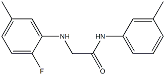 2-[(2-fluoro-5-methylphenyl)amino]-N-(3-methylphenyl)acetamide 化学構造式