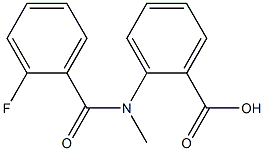 2-[(2-fluorobenzoyl)(methyl)amino]benzoic acid 化学構造式