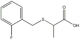 2-[(2-fluorobenzyl)thio]propanoic acid Structure